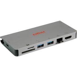 ROLINE USB Typ C Dockingstation, HDMI 4K, VGA, 2x USB 3.2 Gen 1, LAN, PD, Cardreader 12.02.1022