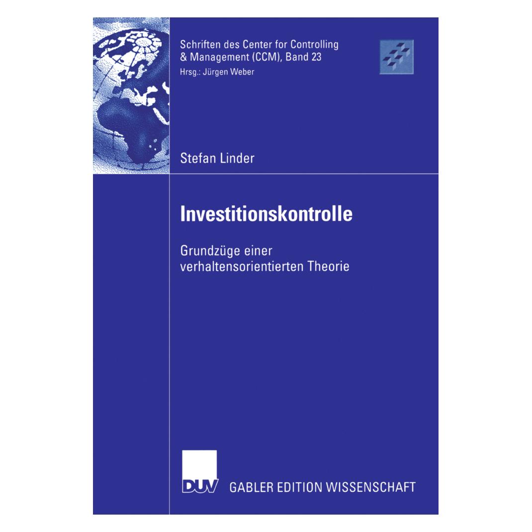 Gabler Investitionskontrolle (Deutsch, Softcover, Stefan Linder) (55189873)