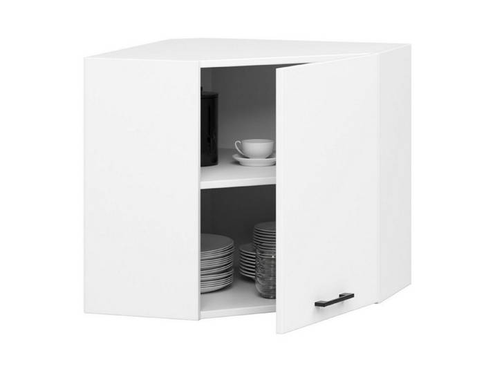 Raumhirsch Furniture Hängeschrank Eleganter Hängeschrank Küche - Zeitloses Design - Wandschrank Pflegeleichte Oberfläche in mattschwarz & mattweiß – 60x60 cm