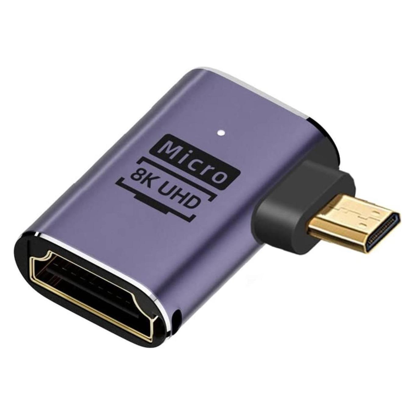 PowerGuard Micro HDMI auf HDMI 2.1 90-Grad Winkel Left Adapter (HDMI) (D8K-03)