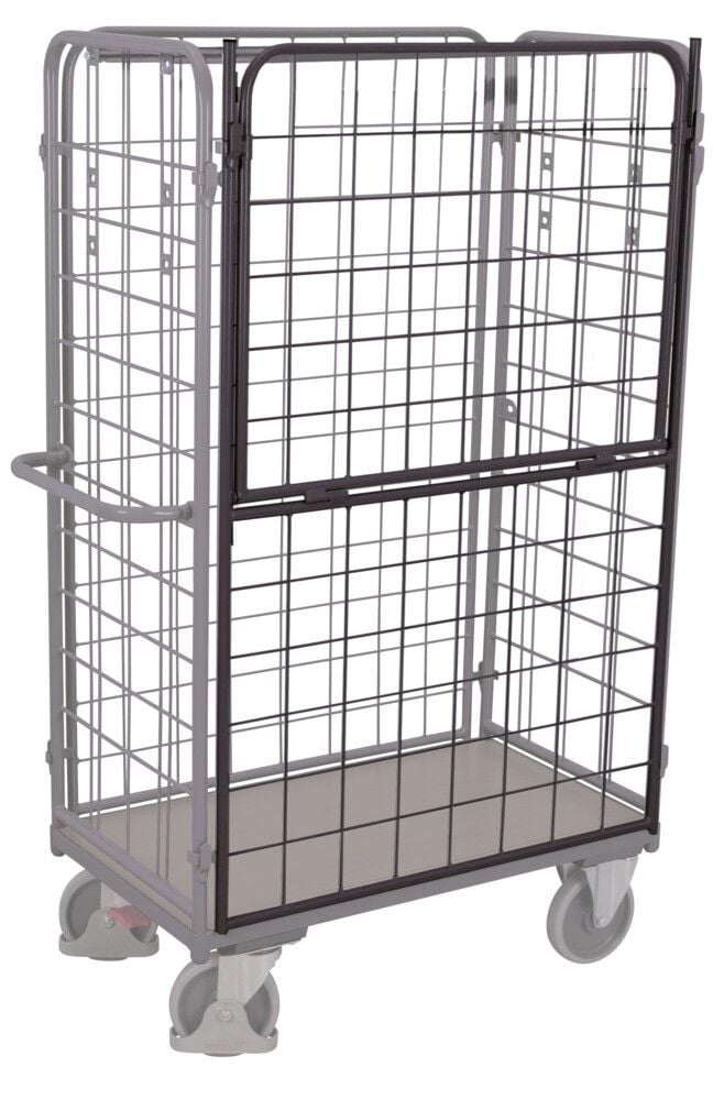 Variofit Längswand, hoch und halb abklappbar für Paket-/ Etagenwagen 1000x700mm RAL 7016 Anthrazitgrau