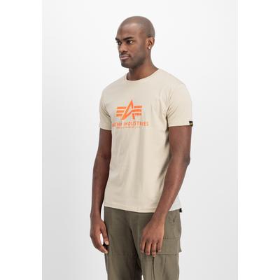 T-Shirt ALPHA INDUSTRIES "Basic BL T-Shirt", Herren, Gr. M, beige (organic beige), Obermaterial: 100% Baumwolle, Shirts T-Shirt