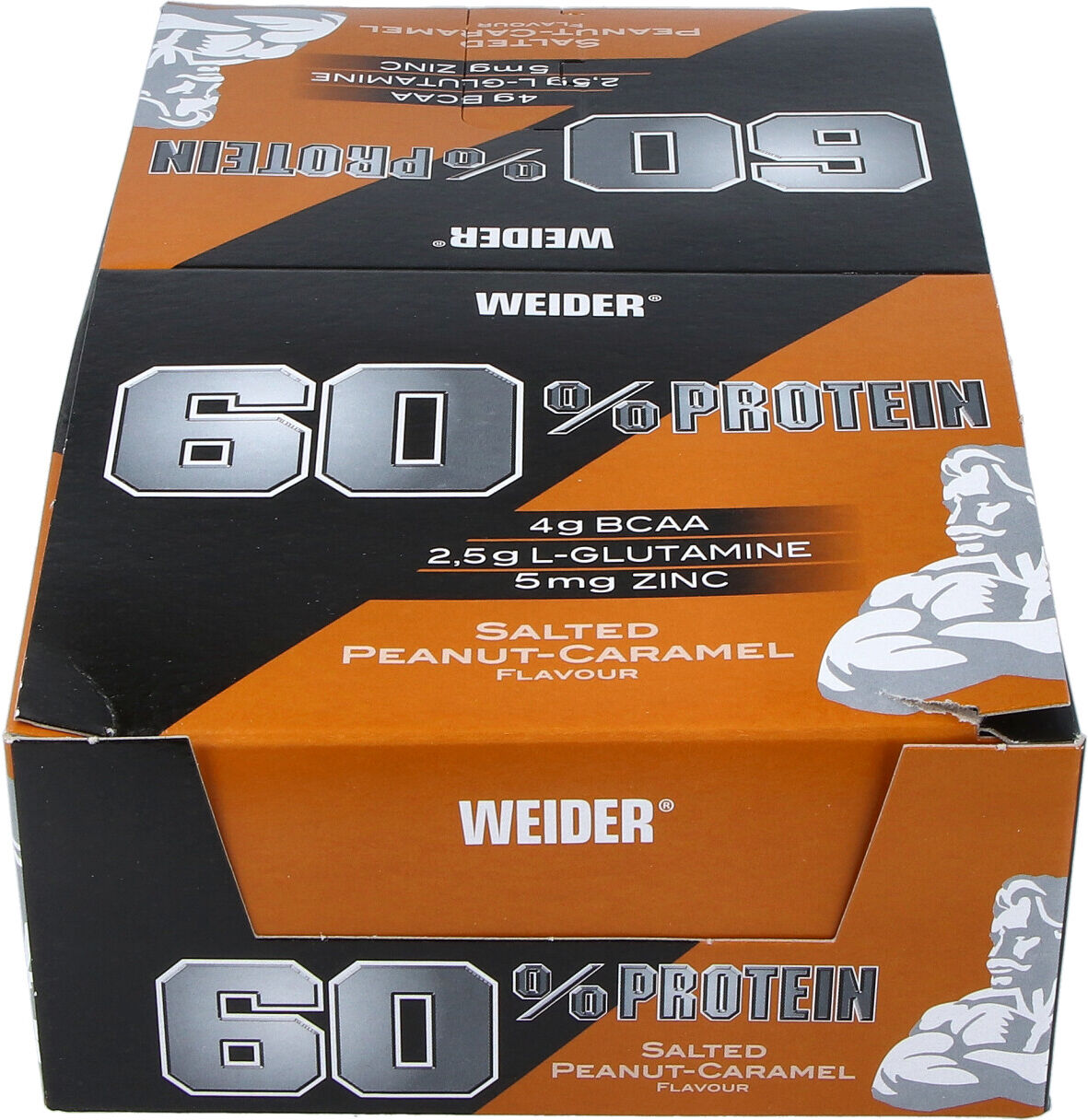 Weider weider protein 60% barritas mani salado-caram 24ud