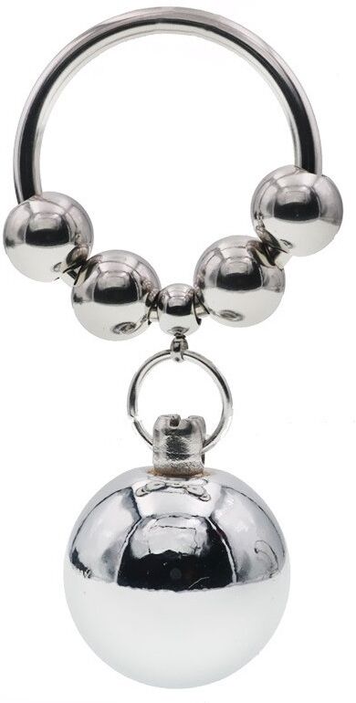 MenSteel Anneau en métal avec 1 boule Weight Hanger 90g