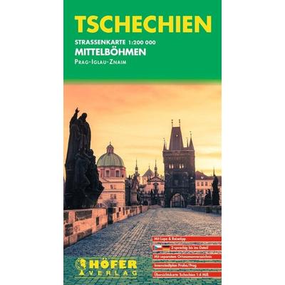 Höfer Straßenkarte CS 005 Tschechien - Mittelböhmen 1:200.000, Sonstige von , KOMPASS Freytag & Berndt, 978-3-931103-64-4