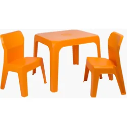 Resol garbar JAN Kinderstuhl-Tisch Indoor, Outdoor Set 2+1 Orange