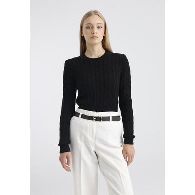Rundhalspullover FELIX HARDY "Rundhalspullover", Damen, Gr. S, schwarz, 100% Baumwolle, Rundhals, Pullover Rundhalspullover