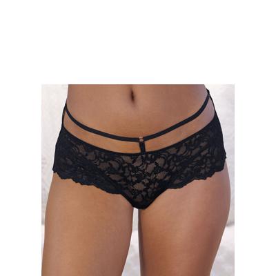 Panty LASCANA, Damen, Gr. 36/38, schwarz, Obermaterial: 88% Polyamid, 12% Elasthan, figurbetont, Unterhosen Panty, in aufregender Leo-Optik
