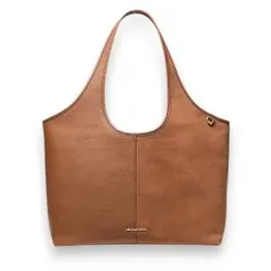 Michael Kors für Damen. 30T6G51T3S Große Henly Tragetasche aus braunem Leder und Wildleder (OSFA), Lässig