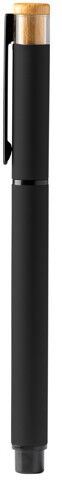 Stylo à bille personnalisé en aluminium recyclé Lindberg noir BLUE INK