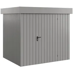 Hörmann Ecostar Metall-Gerätehaus "Euroline Trend" mit Flachdach EFD 4,graualuminium,214 x 166 cm
