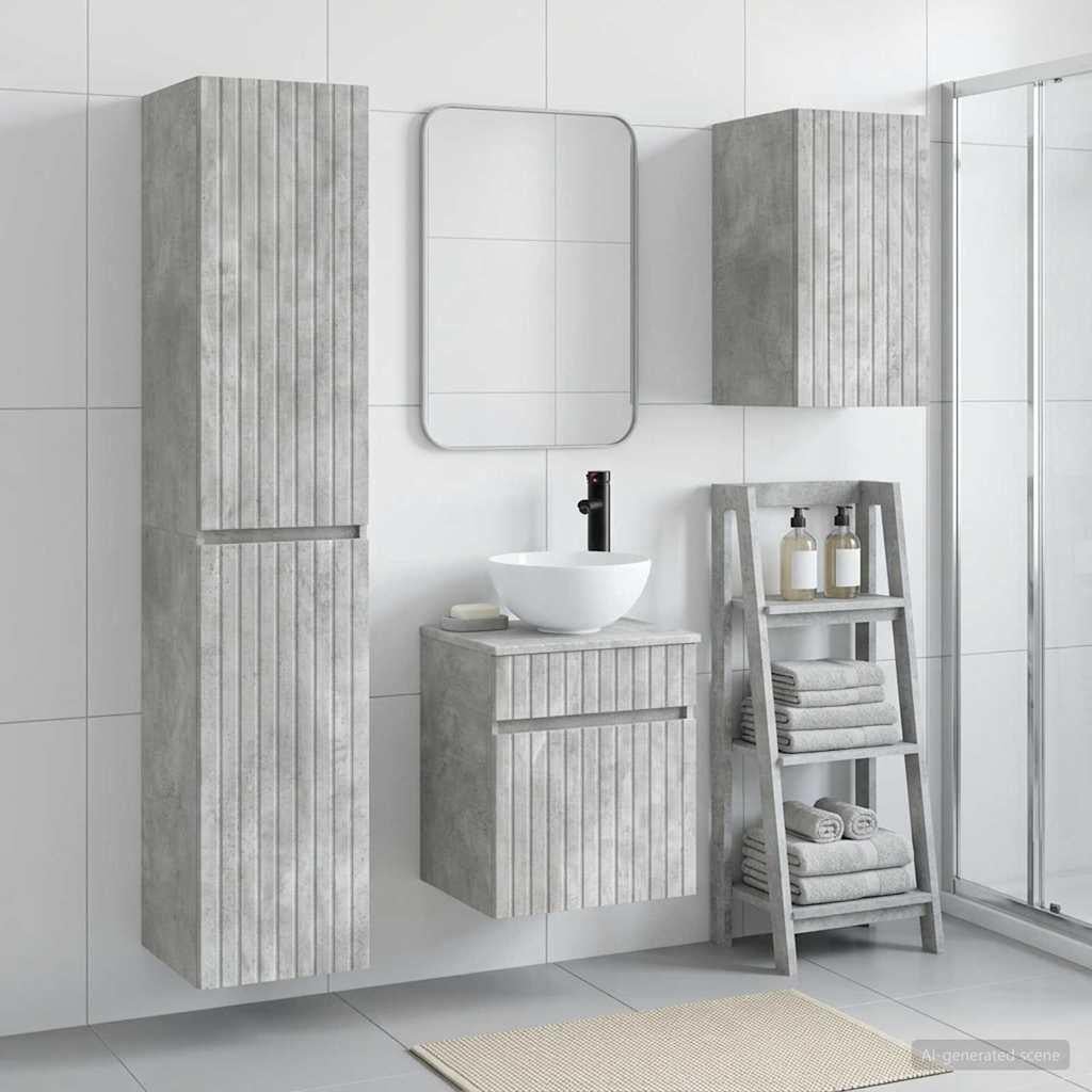 Prolenta Wandgemonteerde Badkamerkast met Houten Details