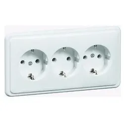 Peha Standard - Steckdose SCHUKO 3fach, reinweiß