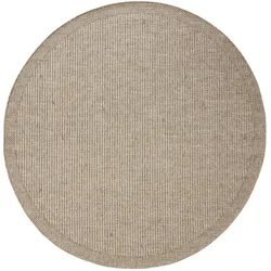 benuta Nest In- & Outdoor-Teppich Naoto Beige ø 200 cm - Teppich für Balkon, Terrasse & Garten