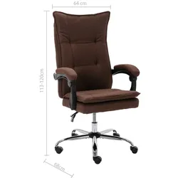 Bürostuhl Stoff V1 | vidaXL : Farbe - Braun