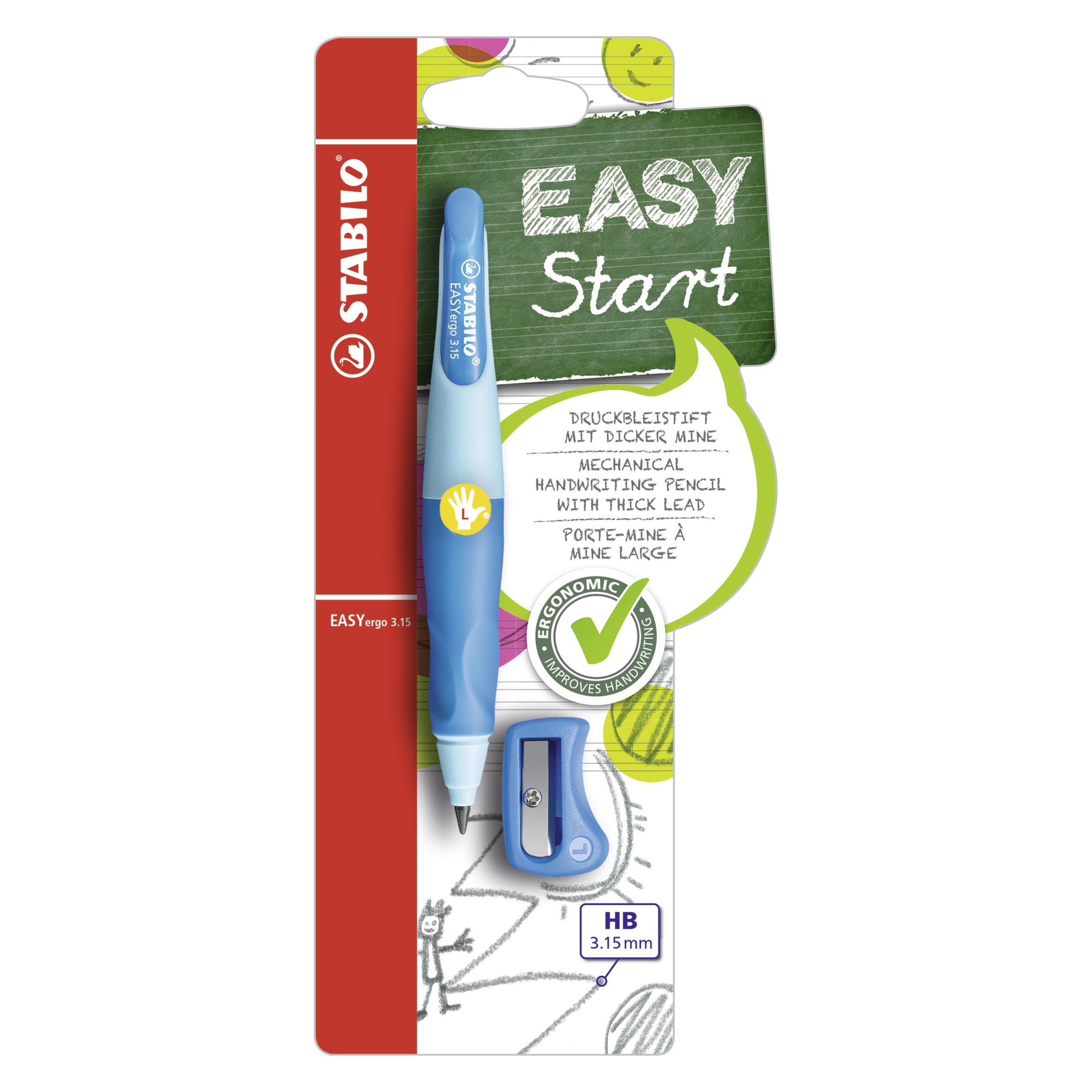 Stabilo EASYergo ergonomischer Druck-Bleistift für Linkshänder HB (3.15 mm, HB, 1x) (104686703)