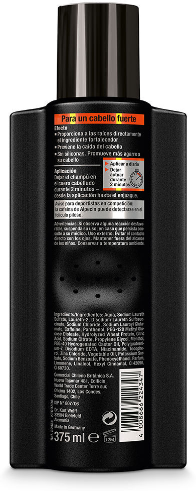 Alpecin Caffeine Black Edition shampoo anti-queda C1 375 ml