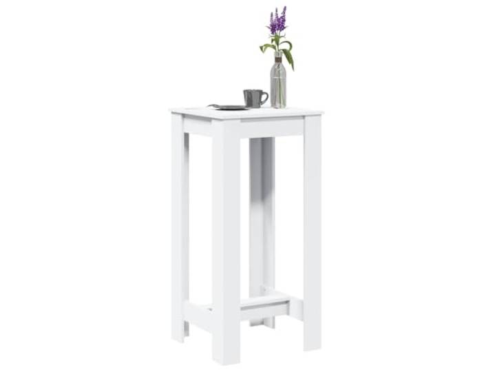 HEFZGDB Bartisch Weiß 51x50x103,5 cm aus Holzwerkstoff mit Wandhalterung - Hochtisch für Küche Wohnzimmer Essbereich - Langlebiges pflegeleichtes Möbelstück