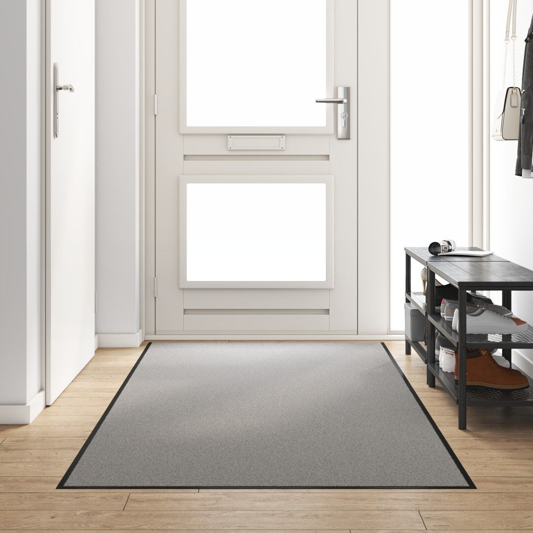 17 Stories Non-Slip Indoor / Outdoor Doormat Grey 120 x 250 cm