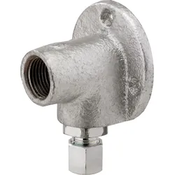 GOK Anschlusswinkel mit Wandflansch 1/2" x RVS 8