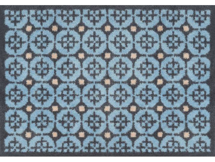 Fußmatte TURTLE MAT Parterre Blue , blau, B:60cm H:9mm L:85cm, Obermaterial: 85% Baumwolle, 15% Viskose, Teppiche, Fußmatte