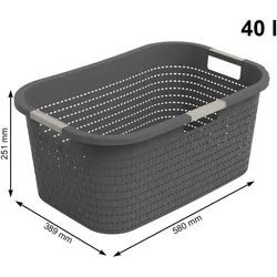 Rotho, Wäschekorb, 3er Set Country Wäschekorb 40l 3tlg. (40 l)
