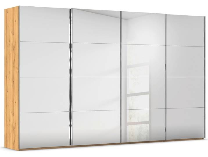 rauch Kleiderschrank Schrank Garderobe Schlafzimmerschrank SCALE-FYRA edle viergeteilte Türen, Spiegelfront und viele Farben MADE IN GERMANY