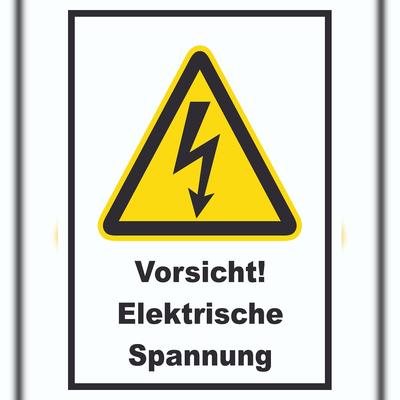 HB-Druck Vorsicht Elektrische Spannung Schild A0 (841x1189mm)