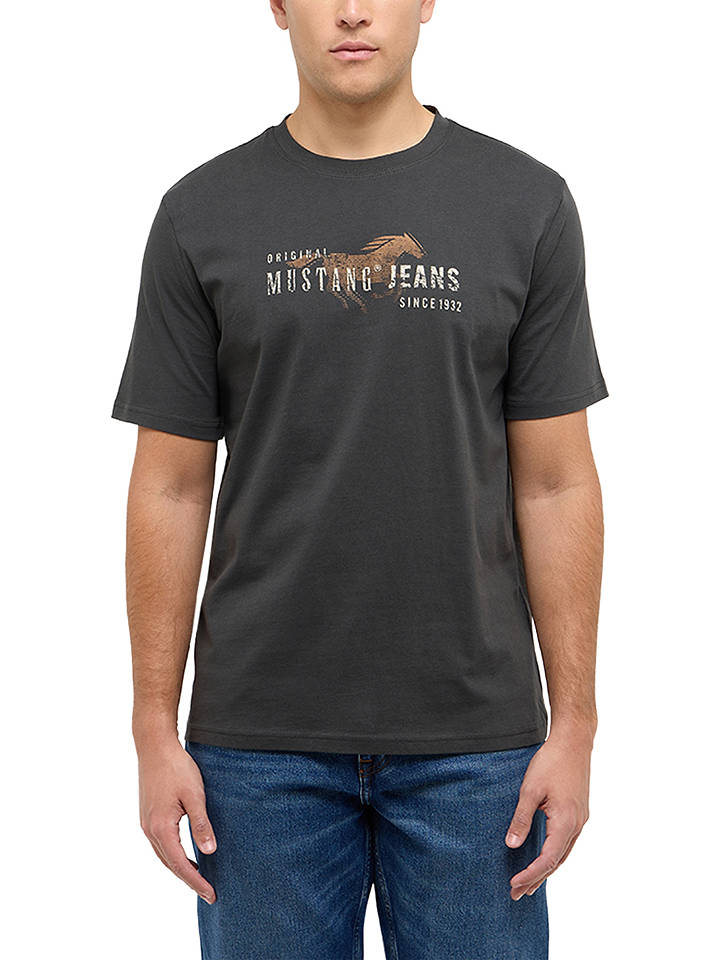 Mustang Shirt "Austin" in Anthrazit - M