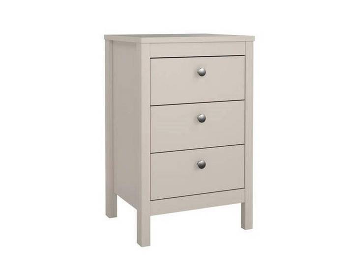 P & B Nachtschrank, Kaschmir, Holz, Douglasie, Fichte, Kiefer, Lärche, Tanne, 3 Schublade(n) Schubladen, 43.8x70.1x38.4 cm, Schlafzimmer, Nachttische