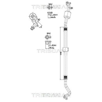 TRISCAN Hochdruck-/Niederdruckleitung, Klimaanlage 9010 25001 vorne für DACIA