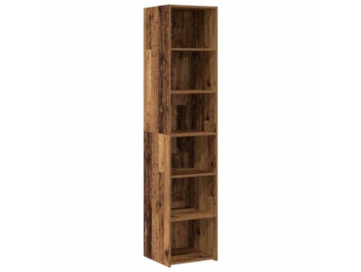 Sideboard Altholz 40 x 41 x 185 cm Holzwerkstoff Minimalistisches Design, klare Linien, blickdichte Rückwand, integrierte Regalböden, feuchtes Tuch zur Pflege