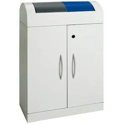 stumpf Abfalltrennung TD 2, RAL 7035/RAL 7016, RAL 5010, verz. Innenbehälter, 2x45 Liter