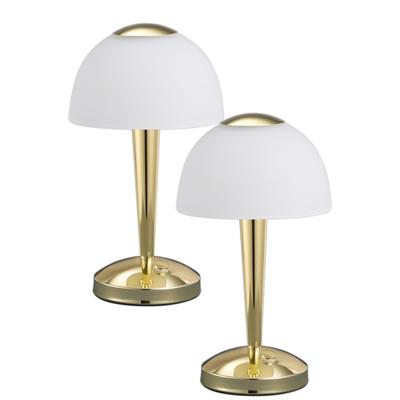 TRIO LEUCHTEN LED Tischleuchte, grau (messingfarben), 1, H: 28cm, 1 Stk., Leuchten, Leuchten-Set