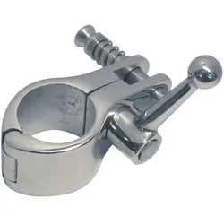 Rohrmittelstück mit Knebel, 2-tlg., A4, für 30mm Rohr