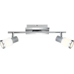 LED Decken Wand Spot Strahler Wohn Ess Schlaf Zimmer Lampe Chrom Nickel Glas Leuchte RIVIERA
