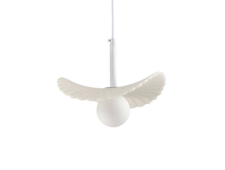 Suspension en verre blanc 25 cm