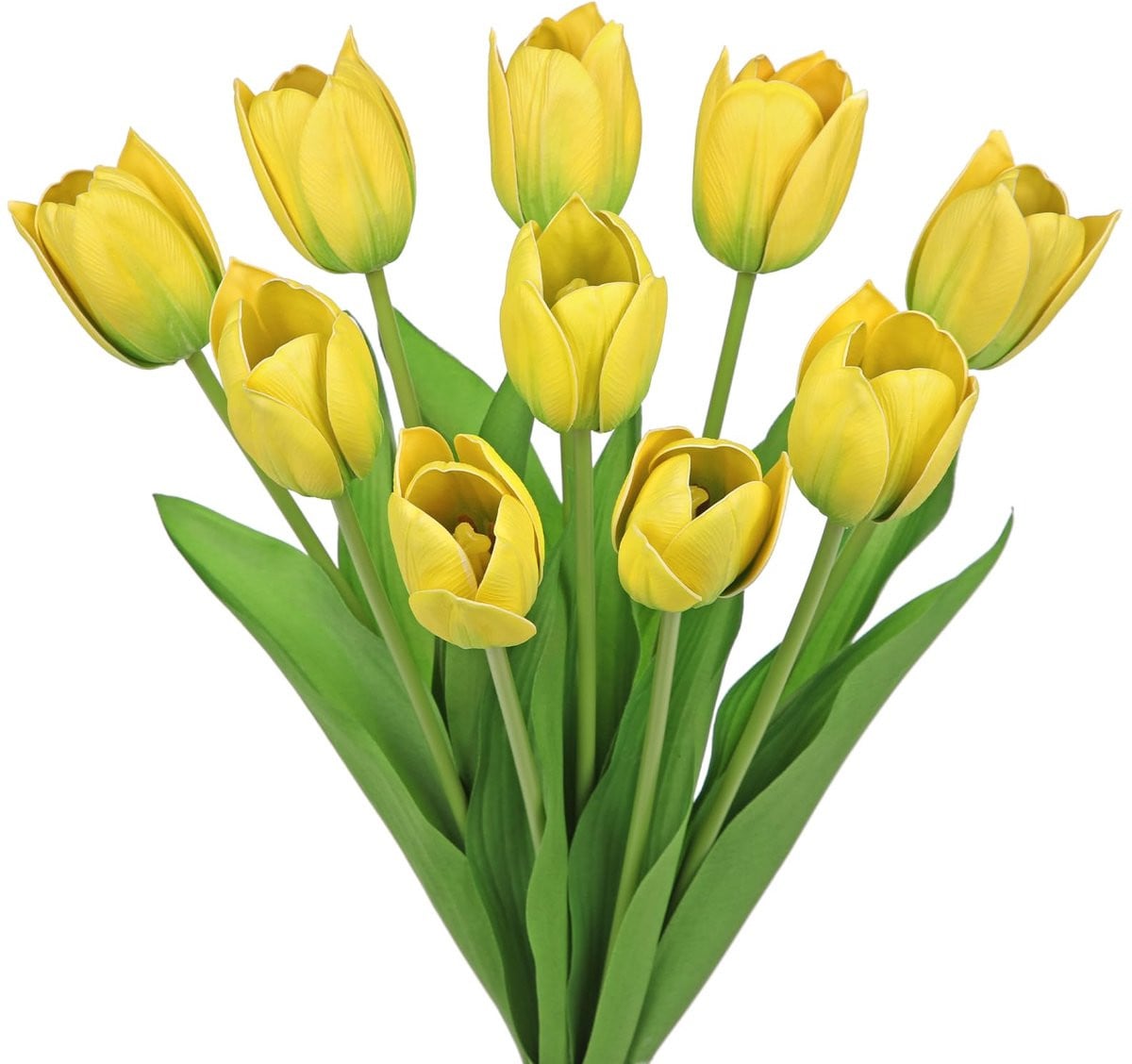 Omgoods Kunsttulpen Geel - 10 Stuks - Realistische Nep Tulpen