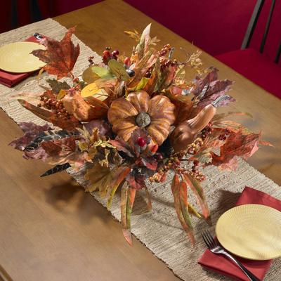 Nearly Natural Harvest Centerpiece Silk Plant