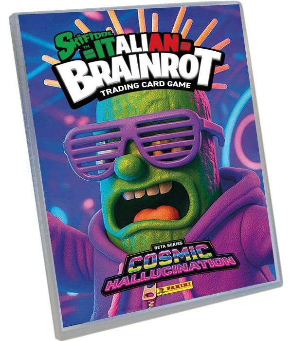 Panini Skifidol Italian Brainrot TCG 2 Series Beta Starter Pack met album, sleeve en 7 kaarten