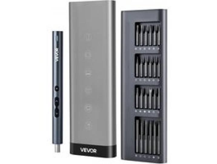 VEVOR Kit de Tournevis de Précision avec 48 Embouts Magnétiques, Mini Tournevis Électronique avec Coffret Magnétique, Embouts en Acier S2, Éclairage LED, pour Réparation d'Appareils Électroniques