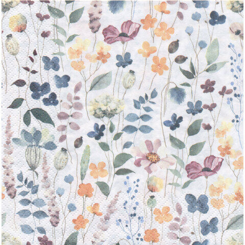 Papierservietten "Gartenblumen", 33 x 33 cm, 20 Stück