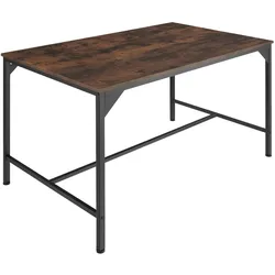 tectake Esstisch Belfast 120x75x75cm  Industrial Holz Dunkel, Rustikal