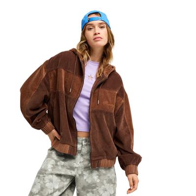 Cordjacke ROXY "Have A Blast", Damen, Gr. XL, chestnut, Obermaterial: 100% Baumwolle., Jacken