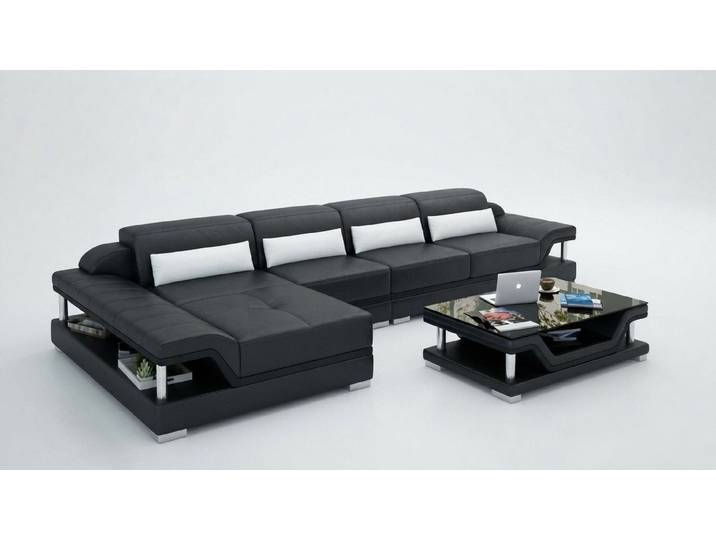 JVmoebel Ecksofa Design Ledersofa mit USB-Anschlüssen und eleganter Optik, Made in Europa