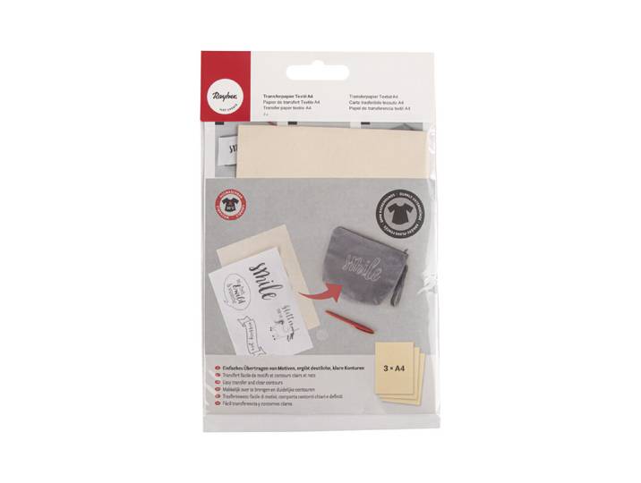 Transferpapier Textil A4, für dunkle Stoffe, SB-Btl 3Stück