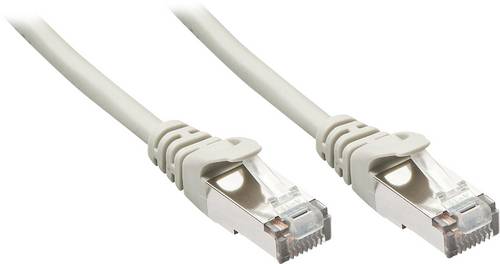 LINDY 48342 RJ45 Patchkabel CAT 5e F/UTP 1.00m Grau mit Rastnasenschutz