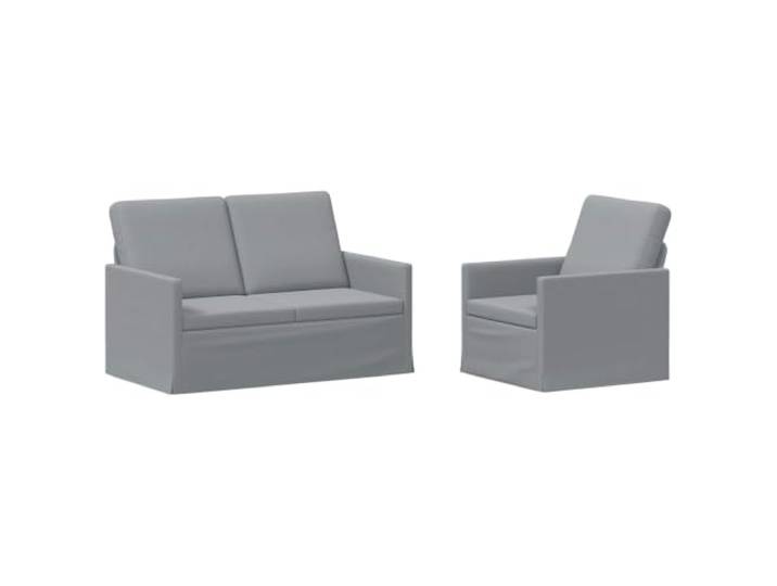 vidaXL Sofa-Set 2 pcs Hellgrau Stoff