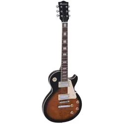 Dimavery LP-700 E-Gitarre, flamed braun (E-Gitarre), Gitarre, Braun
