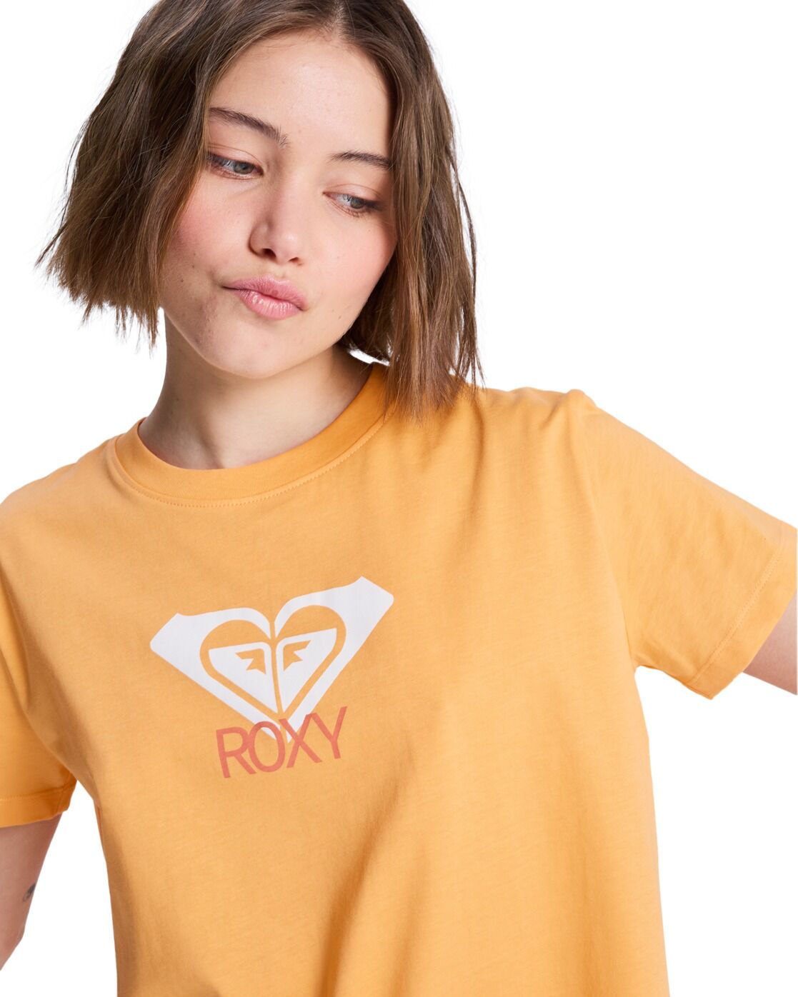 T-Shirt ROXY "Ocean Road Art", Damen, Gr. XL, orange (papaya), Obermaterial: 100% Baumwolle., Shirts T-Shirt